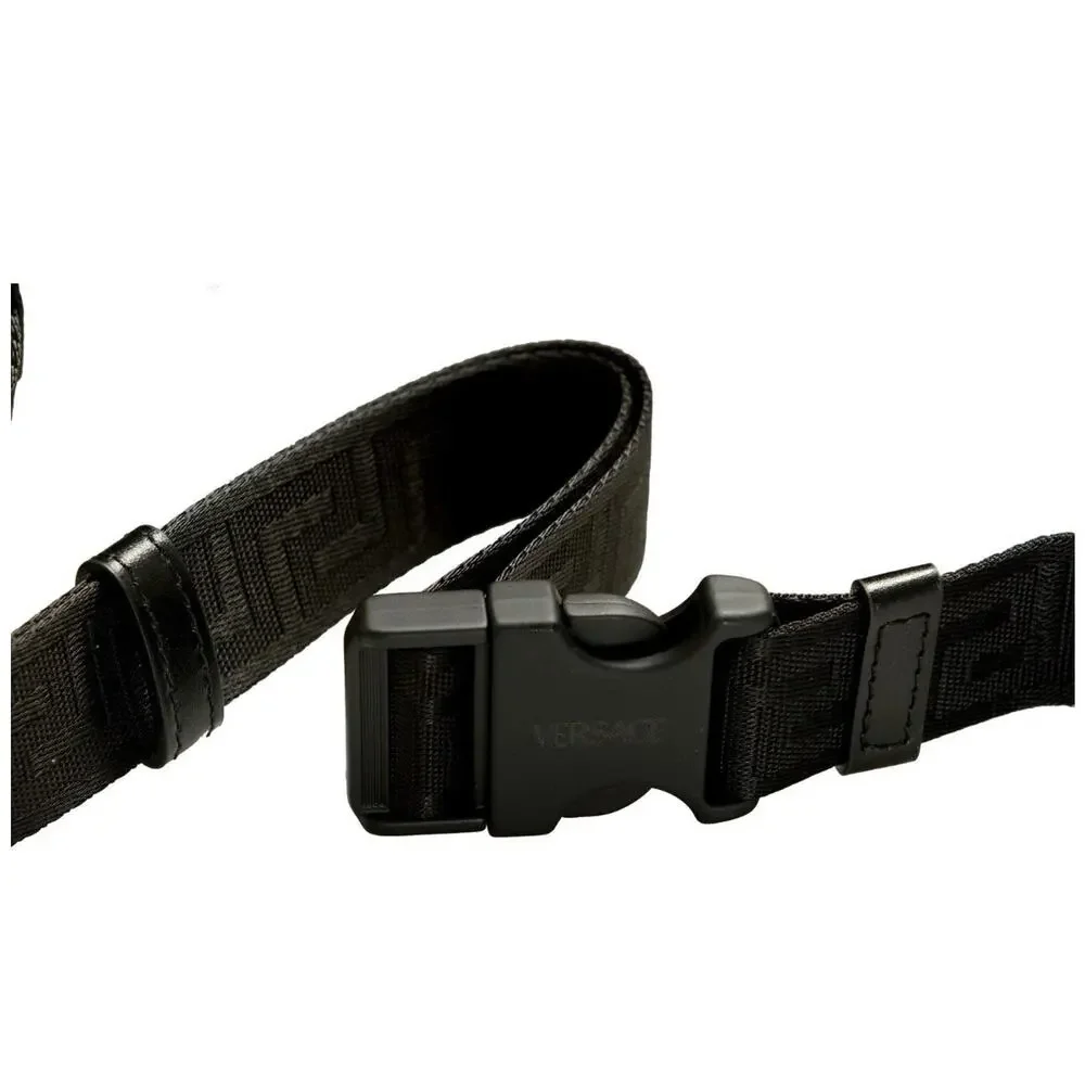 NWT Versace La Medusa Pallazo Black Nylon Fanny Pack Bum Belt Sling Bag $900